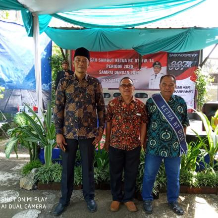ACARA PELANTIKAN KETUA RT. 07 RW. 14  KOMP BUMI ASRI DESA MEKARRAHAYU